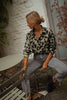 Jeremias | Chemisier Tymou - khaki mit Leopardenmuster