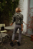 Jeremias | Chemisier Tymou - khaki mit Leopardenmuster