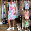Cade | Kleid mit kurzen Ärmeln und Blumenmuster