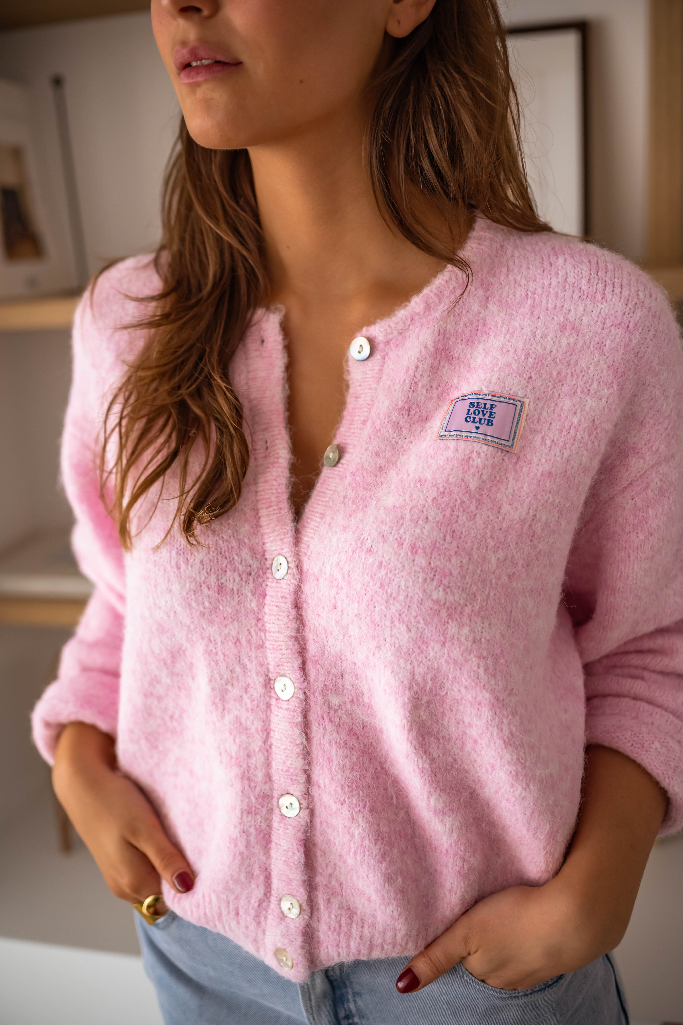 Emmaline | Gilet Harris von EC - rosa