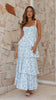 Nellie | Maxikleid - Blaue Blumen