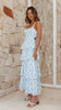 Nellie | Maxikleid - Blaue Blumen