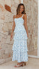 Nellie | Maxikleid - Blaue Blumen