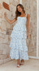 Nellie | Maxikleid - Blaue Blumen