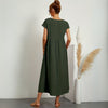 Kaliyah | Damen Maxikleid mit Rundhals