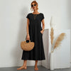 Kaliyah | Damen Maxikleid mit Rundhals