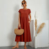 Kaliyah | Damen Maxikleid mit Rundhals