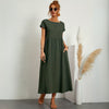 Kaliyah | Damen Maxikleid mit Rundhals