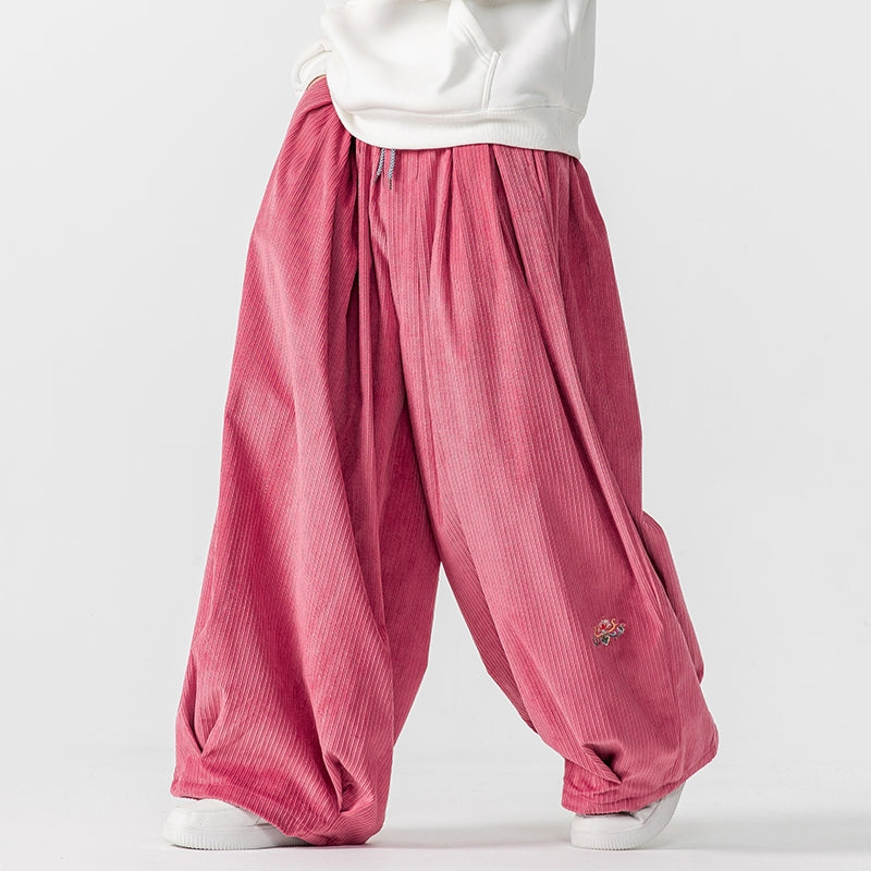 Laribes | Weite Cord-Sweatpants aus Baumwollmix