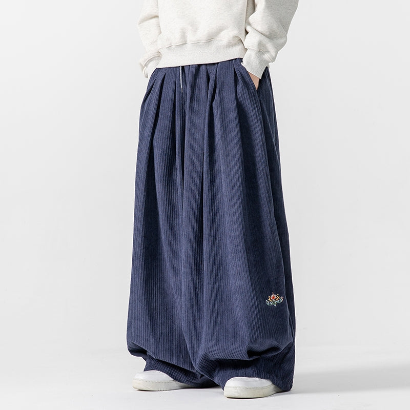 Laribes | Weite Cord-Sweatpants aus Baumwollmix