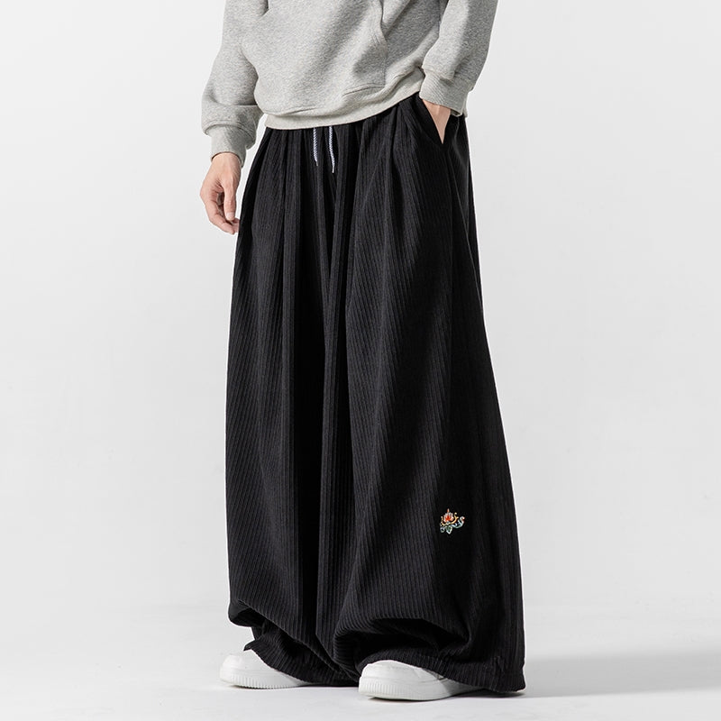 Laribes | Weite Cord-Sweatpants aus Baumwollmix