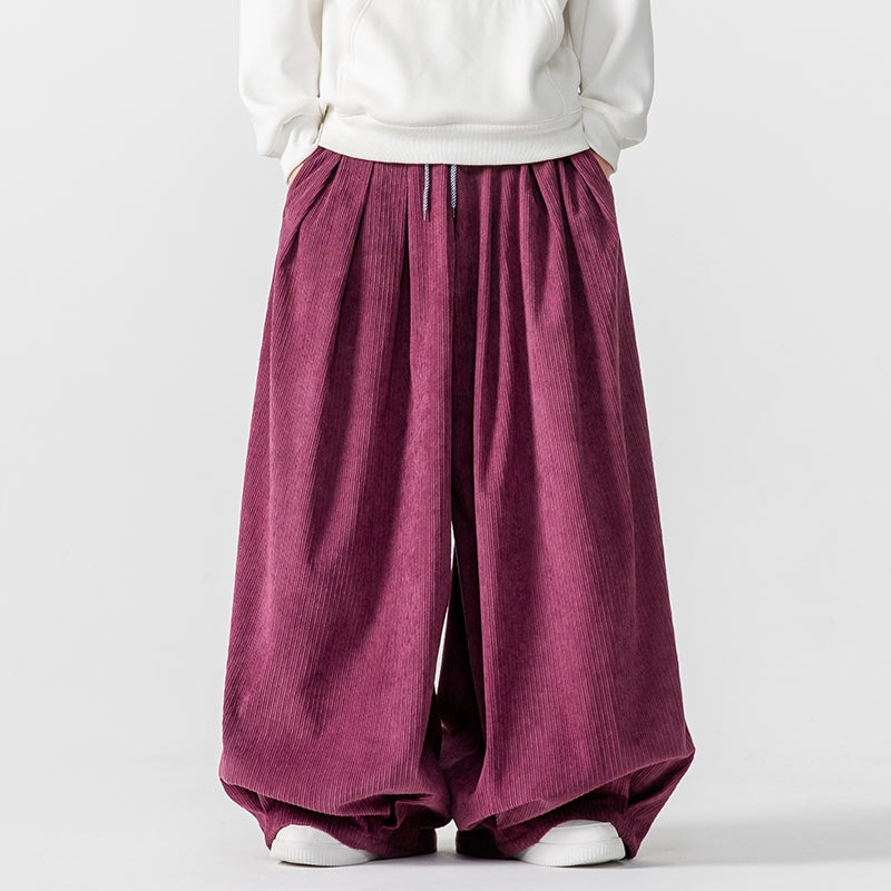 Laribes | Weite Cord-Sweatpants aus Baumwollmix