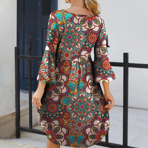 Eleanor | Vintage-Boho-Druckrobe