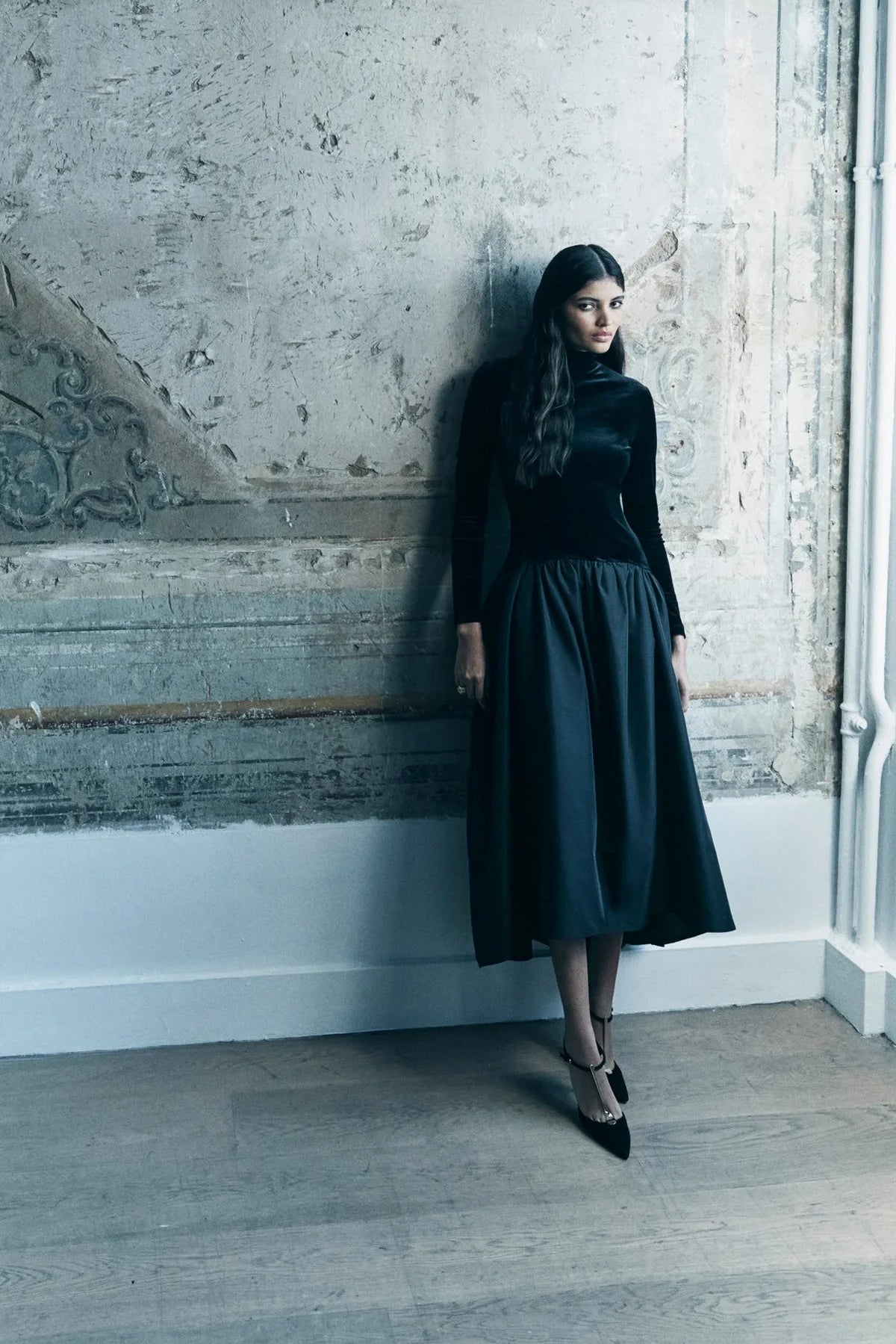 Florienne | Langärmliges Maxi-Kleid