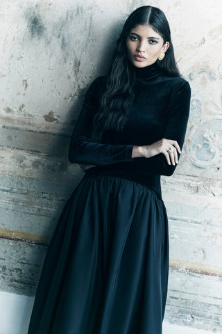 Florienne | Langärmliges Maxi-Kleid