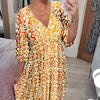 Hanna | Geblümtes Kleid mit V-Ausschnitt