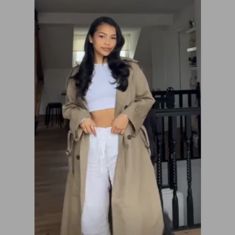 Nova | Trenchcoat mit Karo-Futter und Taillengürtel für den perfekten Winterlook