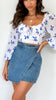 Terrance | Jamaya Mini-Rock - Blaue Jeans