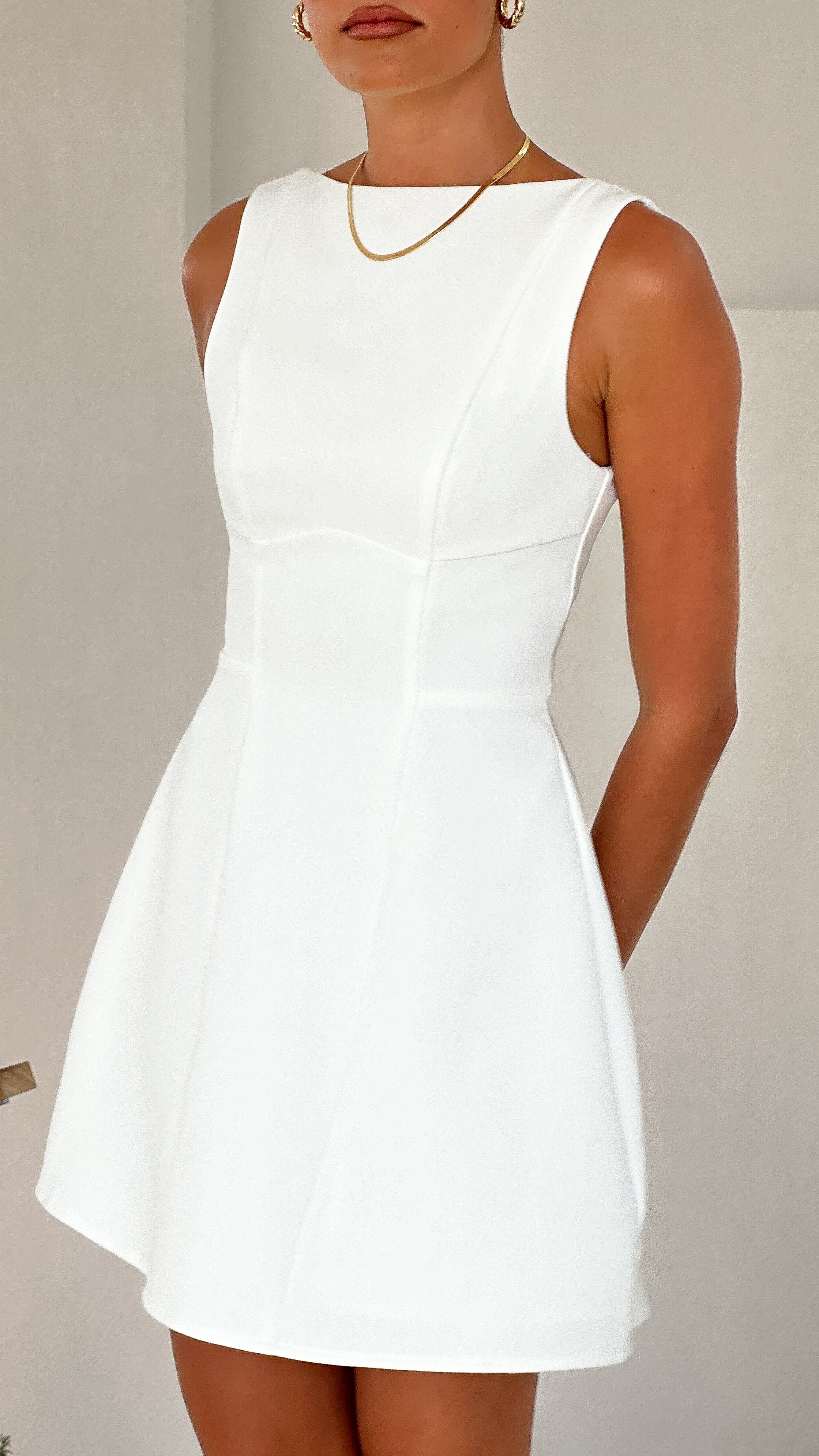 Lamar | Rafiki Minikleid - Weiß