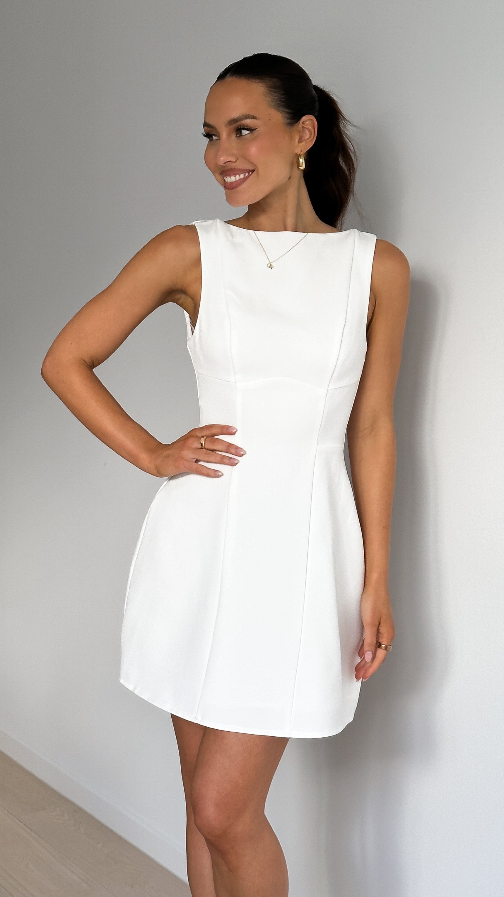 Lamar | Rafiki Minikleid - Weiß