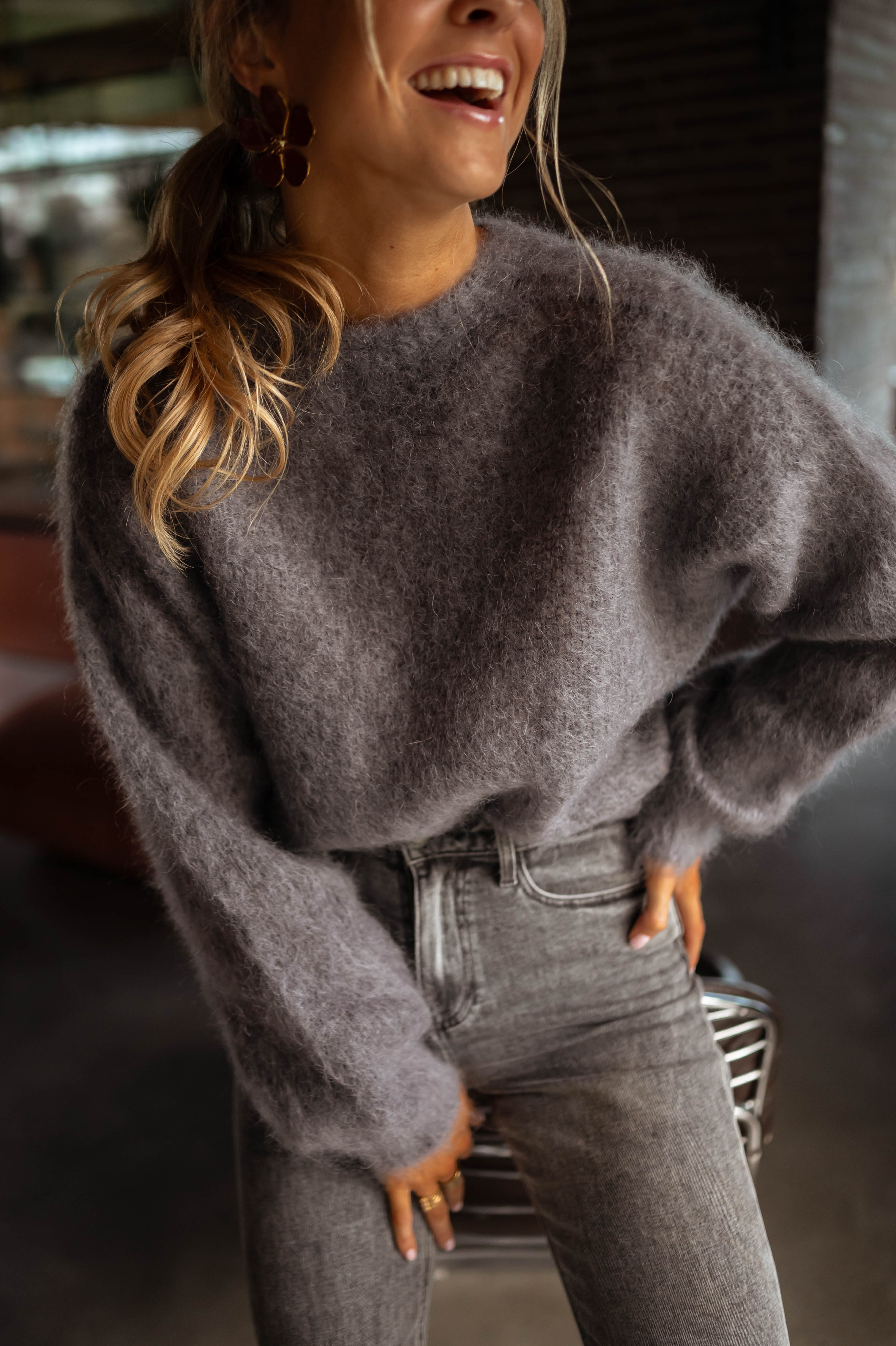 Pieter | Strickpullover in Grau