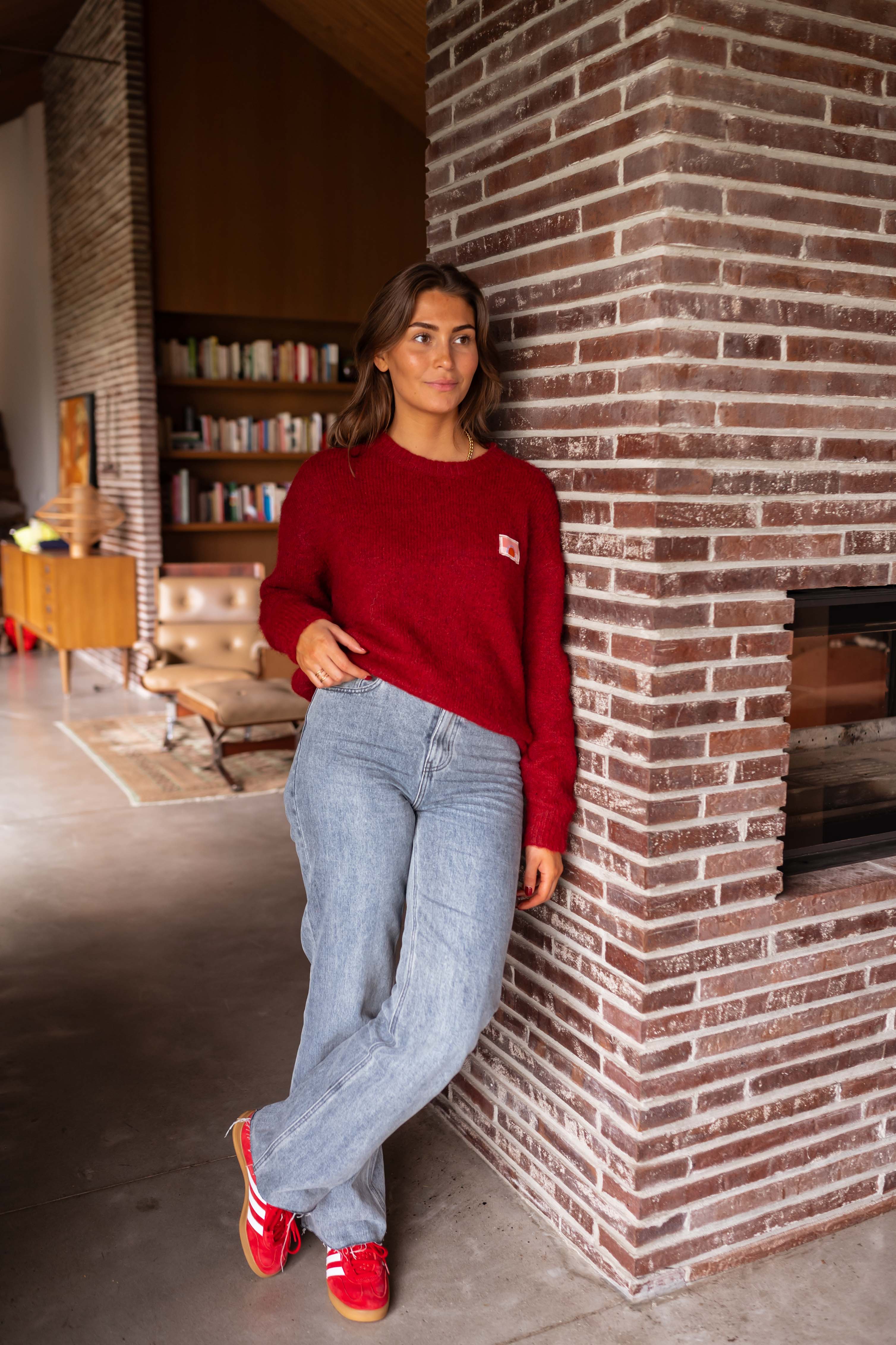 Teri | Strickpullover in Bordeaux