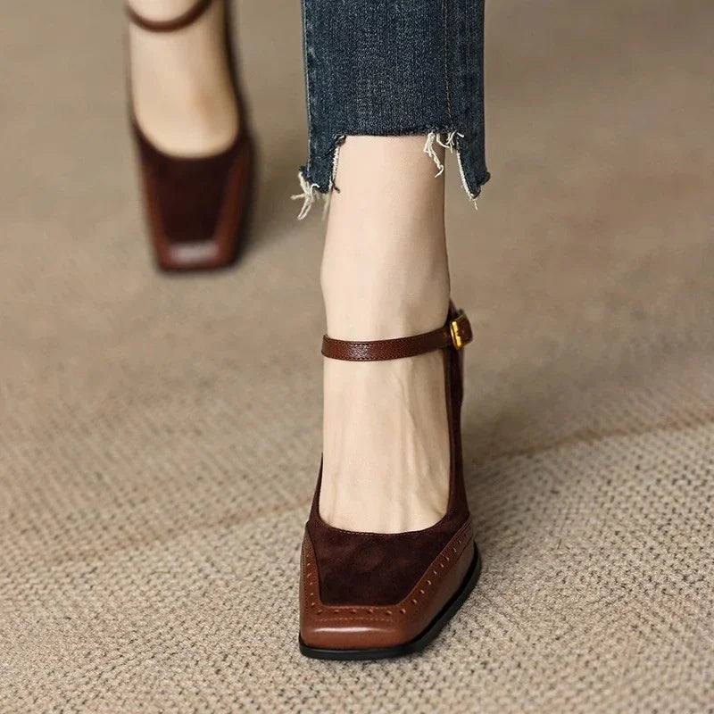 Terra | Elegante Lederpumps mit Blockabsatz