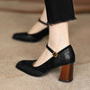 Terra | Elegante Lederpumps mit Blockabsatz