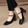 Terra | Elegante Lederpumps mit Blockabsatz