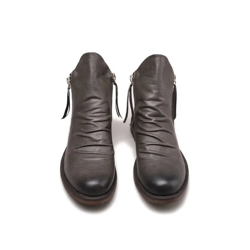 Antonio™ | Elegante Lederstiefel mit Reißverschluss