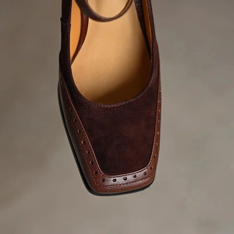 Terra | Elegante Lederpumps mit Blockabsatz