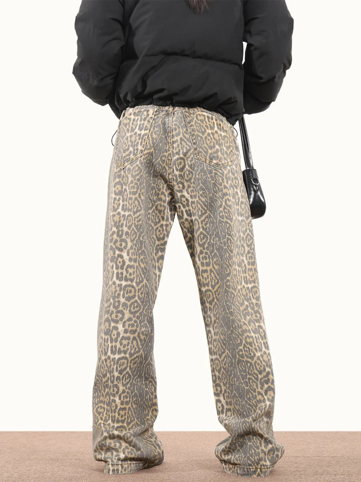 Alfie | Vintage Jahrhundert-Leopardenprint Jeans