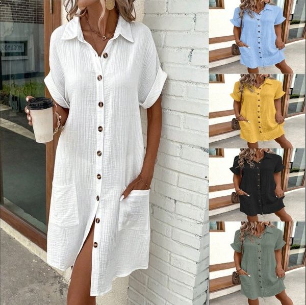 Juliana | Sommerkleid mit kurzen Ärmeln und Spitzausschnitt