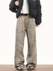 Karen | Vintage Jahrhundert-Leopardenprint Jeans
