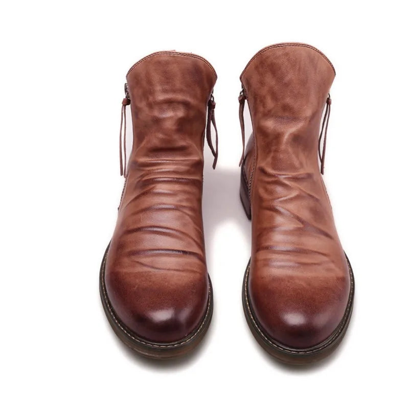 Antonio™ | Elegante Lederstiefel mit Reißverschluss
