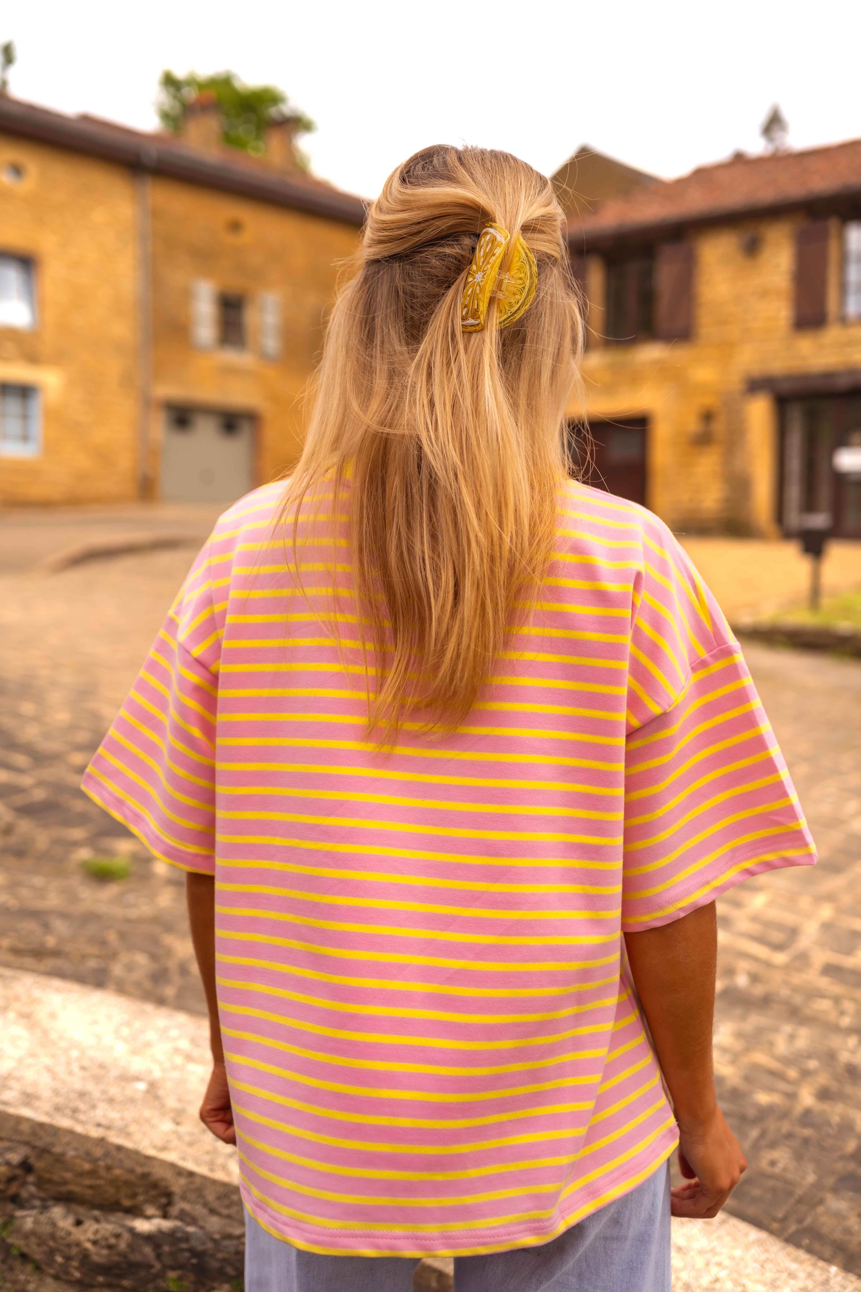 Chelsea | T-Shirt Haly - gelb und rosa