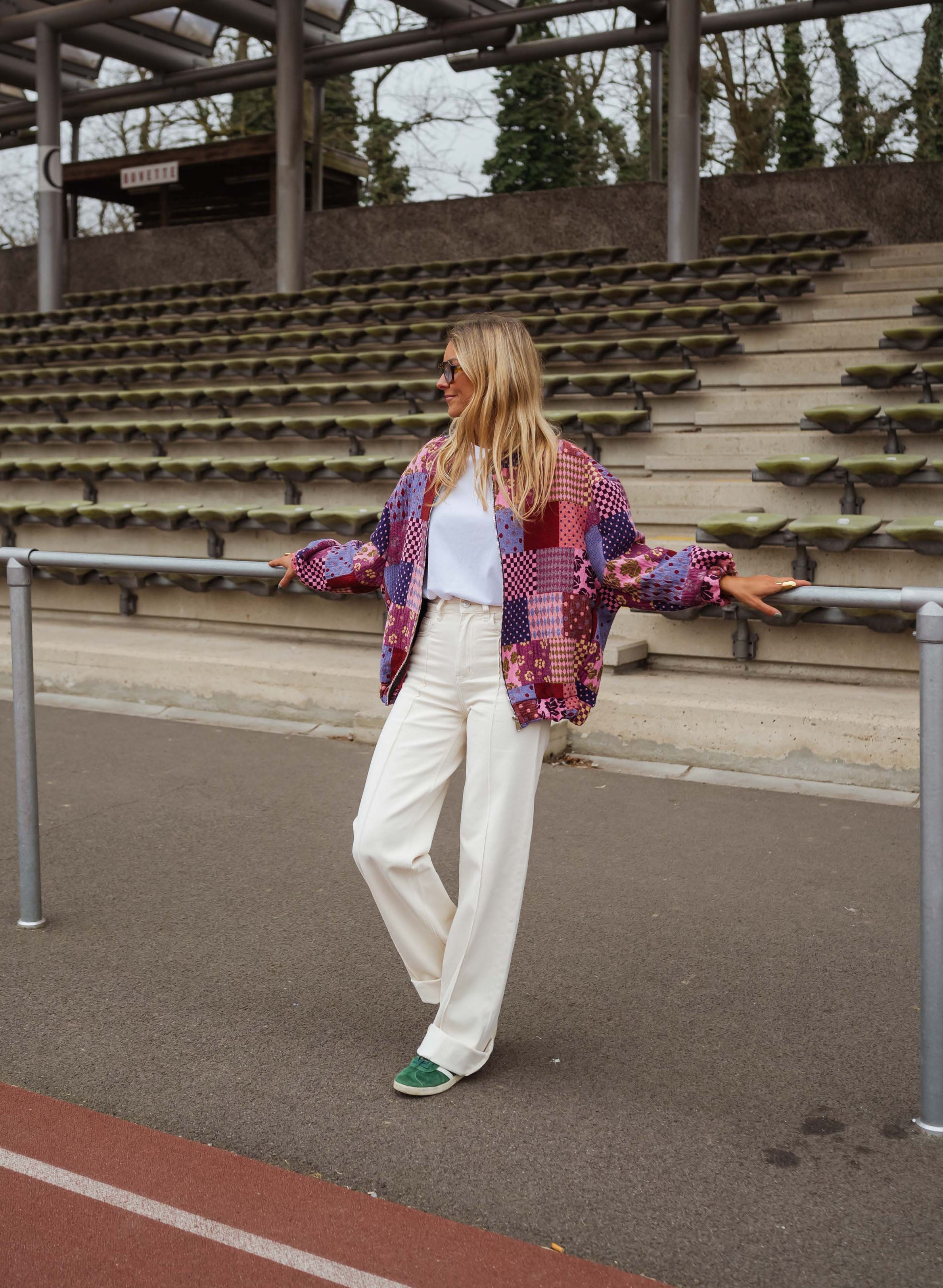Mina | Kislon-Jacke - gemustert