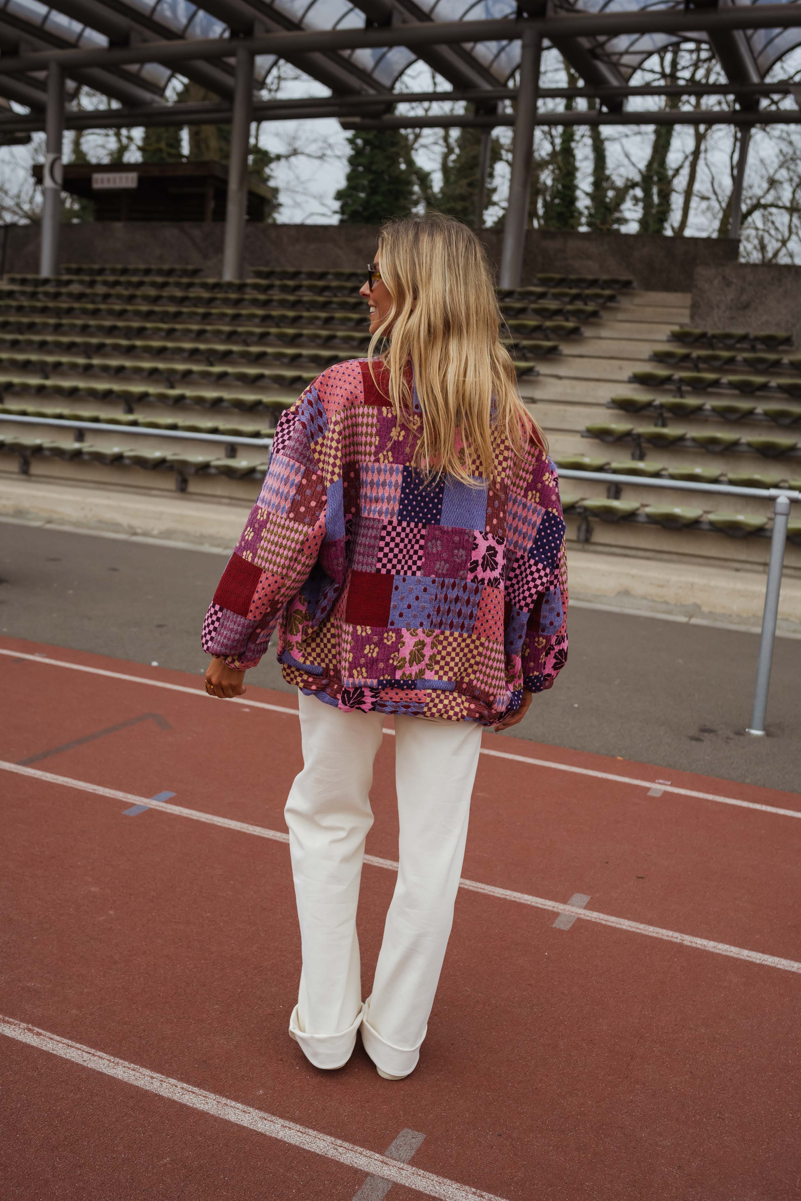 Mina | Kislon-Jacke - gemustert
