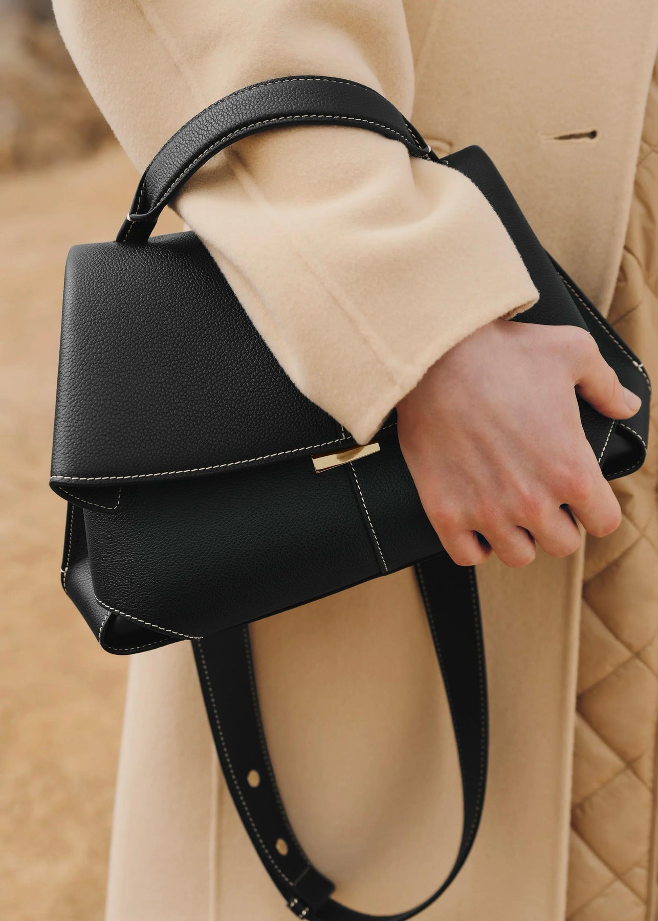 Beatriz | Vinea - Große Leder-Schultertasche