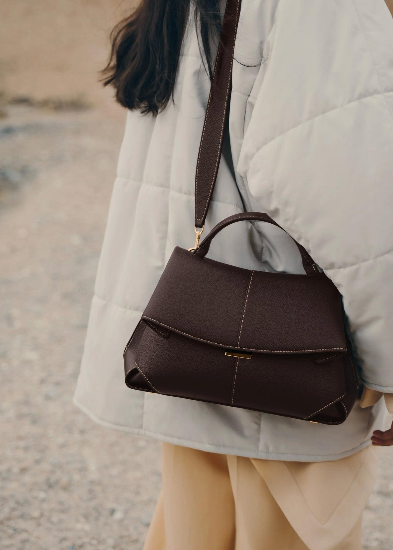 Beatriz | Vinea - Große Leder-Schultertasche