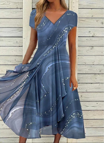 Dale | Midi-Kleid mit V-Ausschnitt