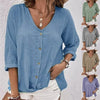 Marshie | Lockerer V-Ausschnitt Pullover Damen Shirt