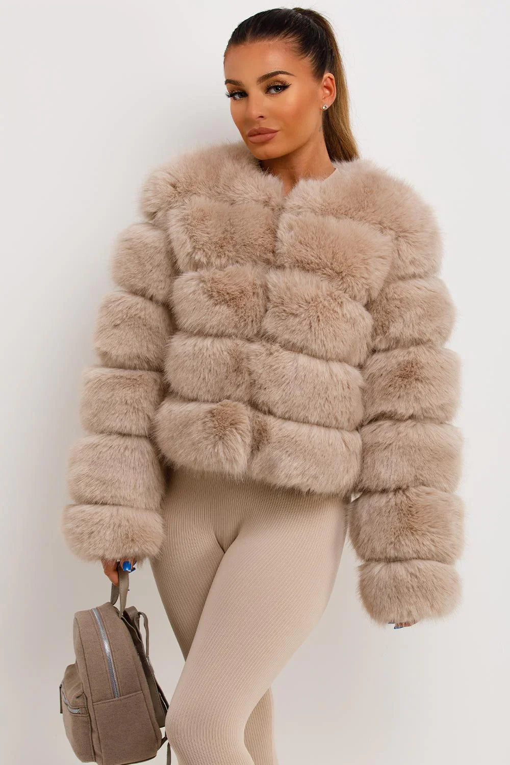 BEATRICE Kunstfell-Bubble-Jacke
