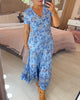 Tate | Kleid mit Blumenmuster und V-Ausschnitt
