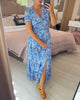 Tate | Kleid mit Blumenmuster und V-Ausschnitt