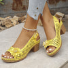 Dallas | Tagesangebot  Damen-Blumenblockabsatz-Sandalen