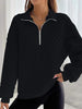 Geraldine | Damen - Trendiger V-Ausschnitt Pullover - Stylischer Reißverschluss