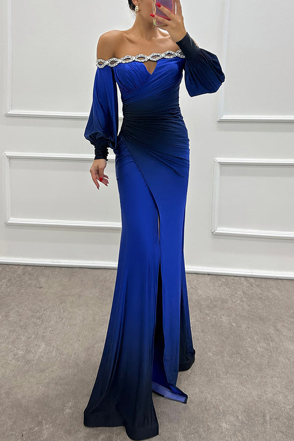Celina | Elegantes Ombre-Maxikleid