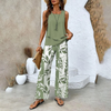 Neriel | Damen Trendy Print 2-teiliges Outfit Ärmelloses Top & Hose