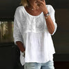 Liana | Bluse Patchwork mit Blumenstickerei